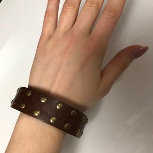 Wooden bangle bracelet